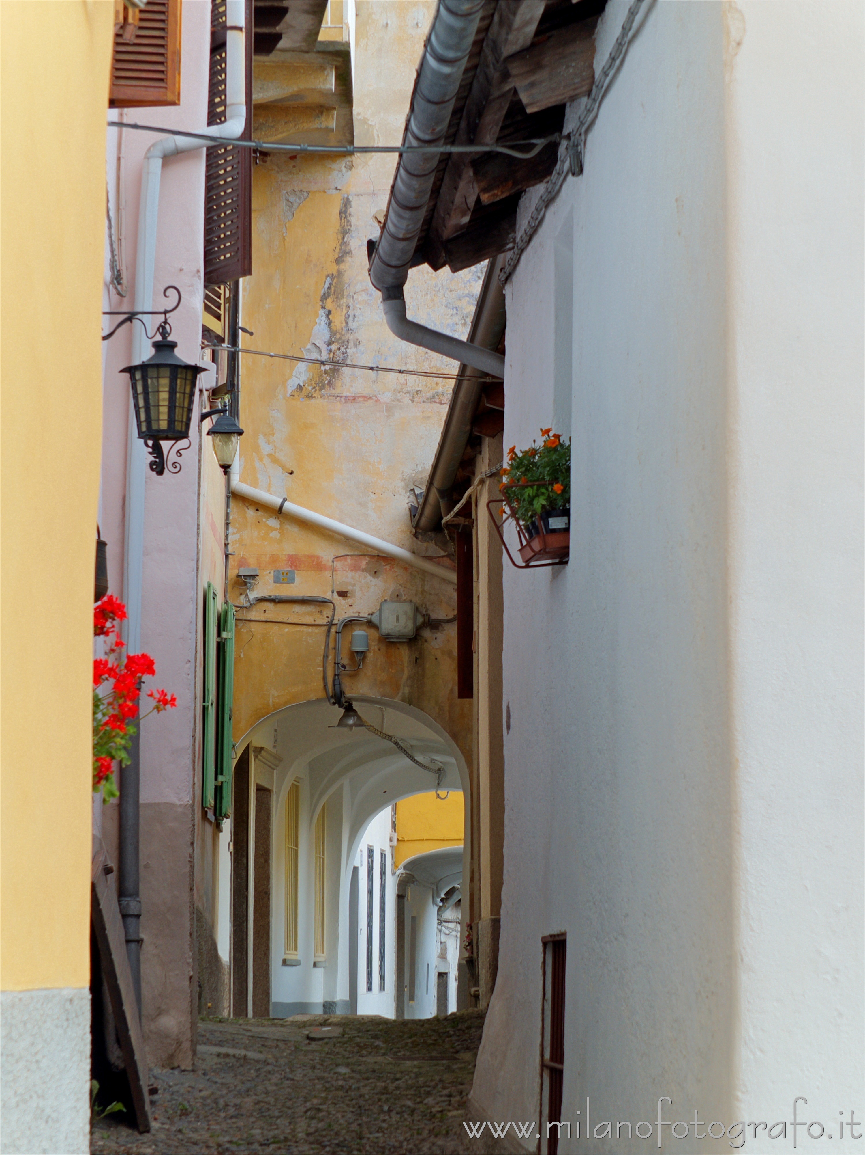 Driagno fraction of Campiglia Cervo (Biella, Italy) - The street of the town between the houses